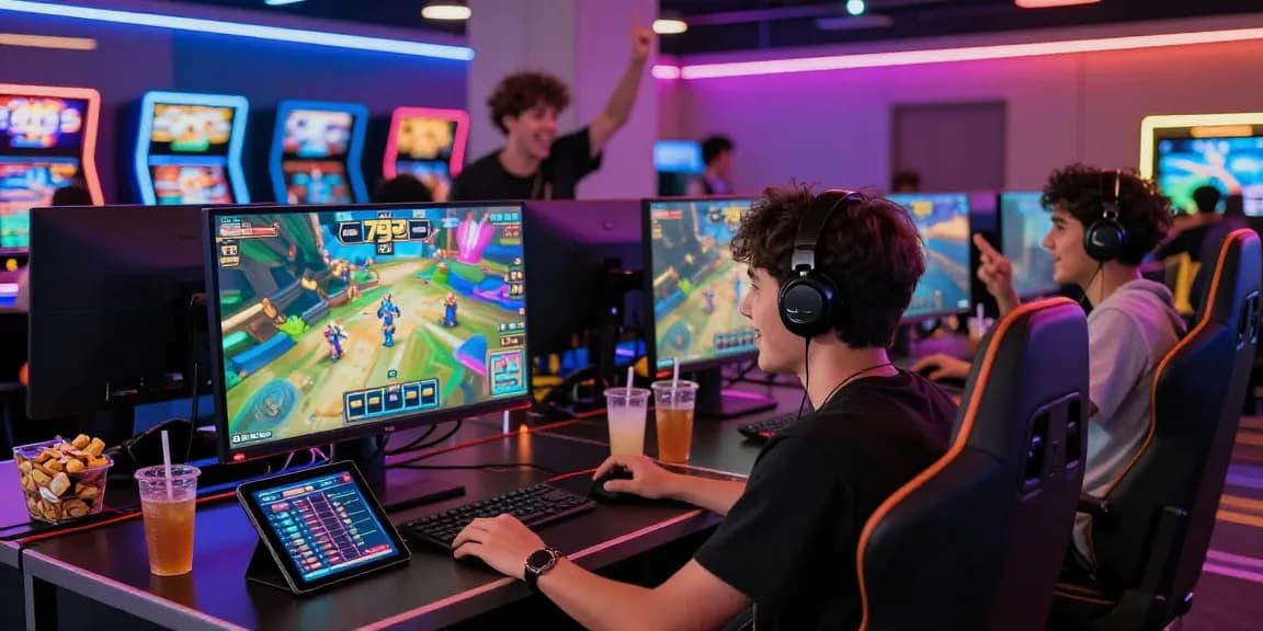 Engaging online gaming experience at https://79club.dev/, showcasing a vibrant casino-style room with players enjoying various games.