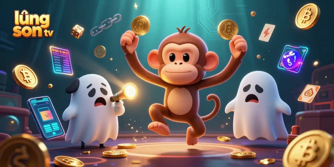 Experience the thrill of gambling with lương sơn tv, highlighted by golden coins and lively gaming elements.