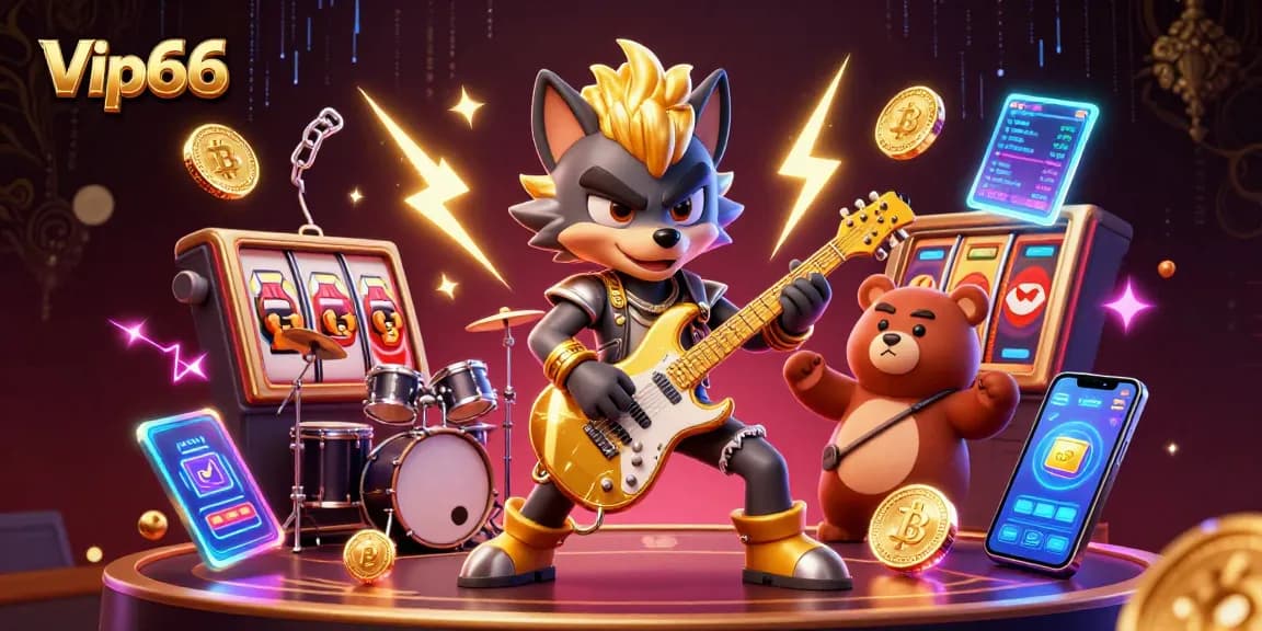 Engage with exciting gameplay at Vip66 featuring thrilling slot machines and colorful crypto coins.