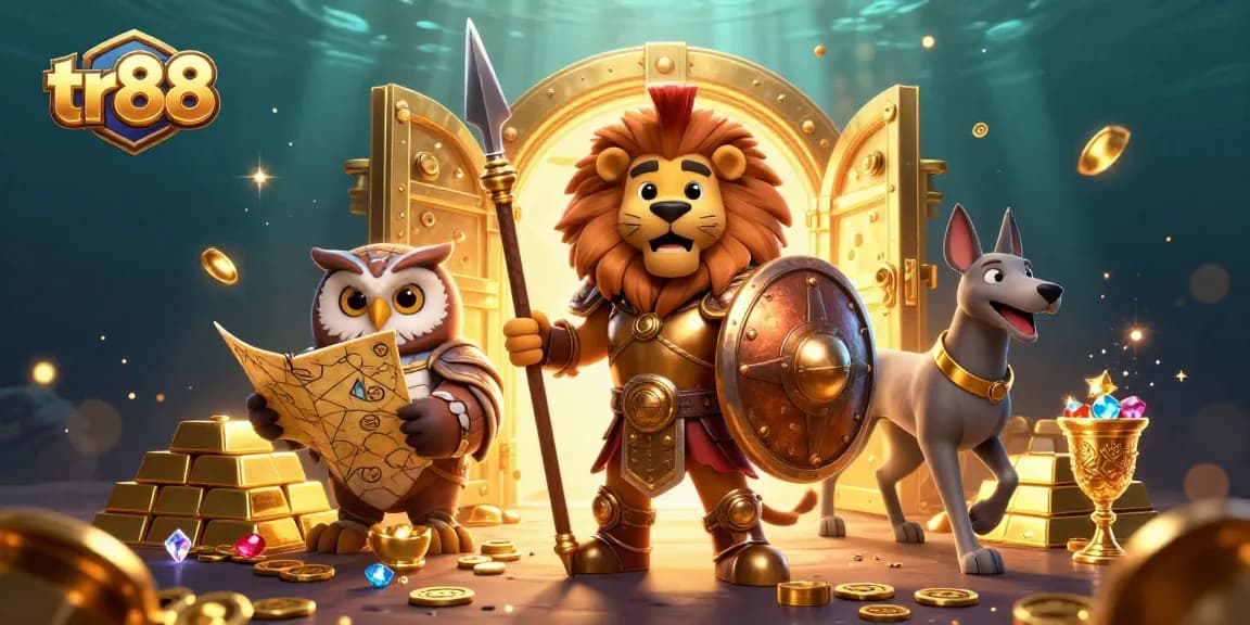 Engage with thrilling gameplay at tr88, featuring heroic characters and dazzling treasures in action.