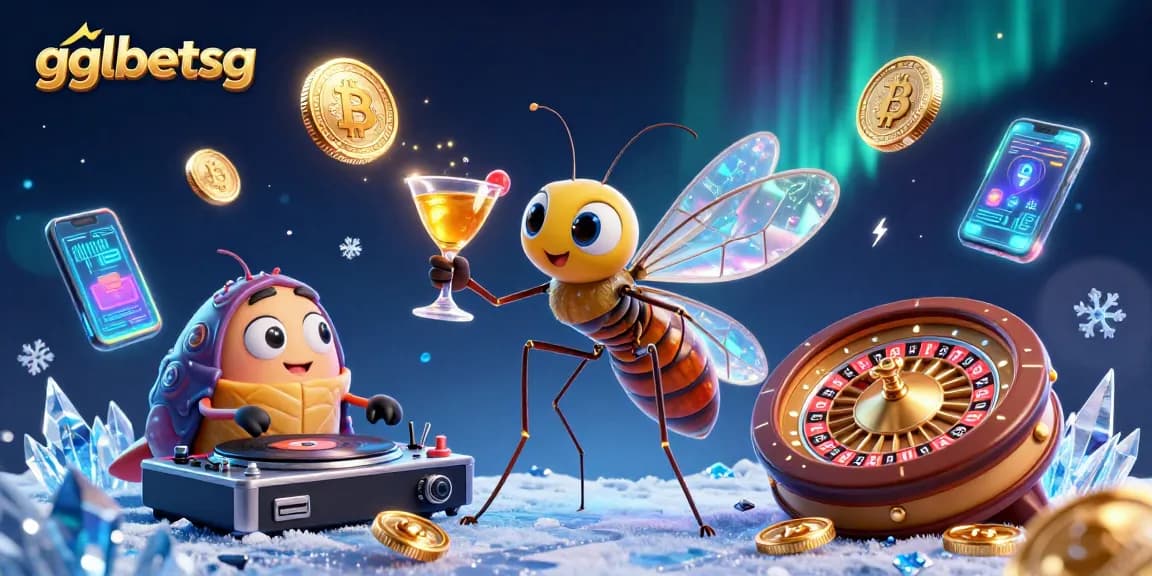 gglbetsg enhances esports betting excitement with vibrant characters and crypto elements.