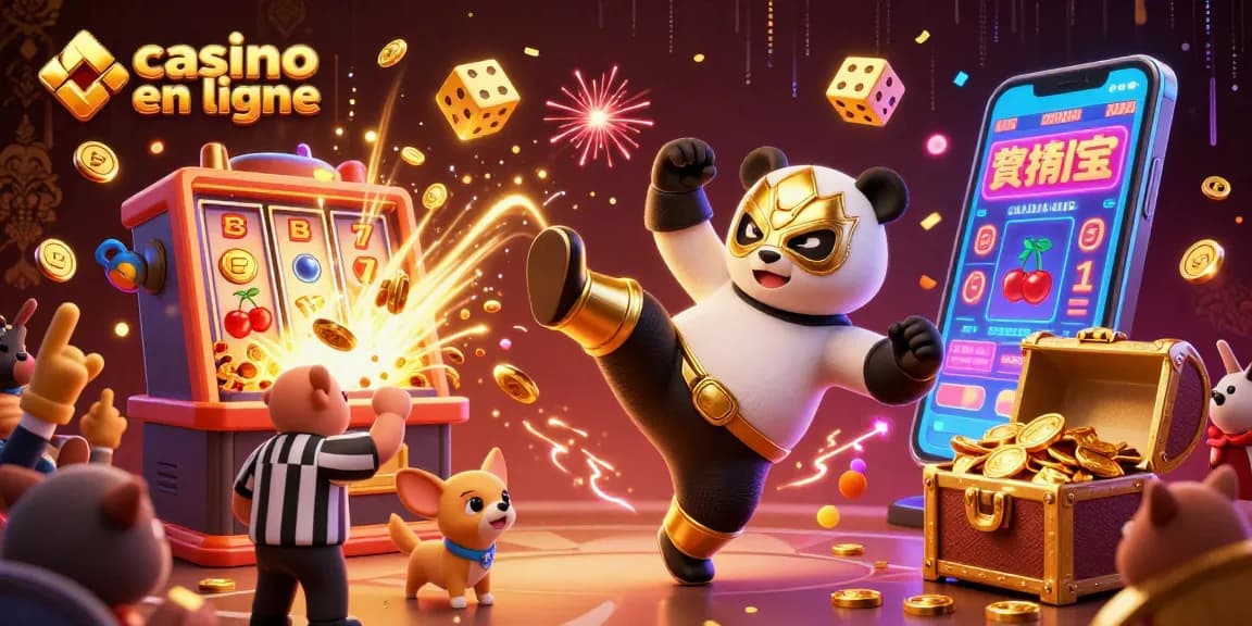 Jouez à des jeux de casino en ligne avec un panda et des animaux en délire dans un univers ludique.