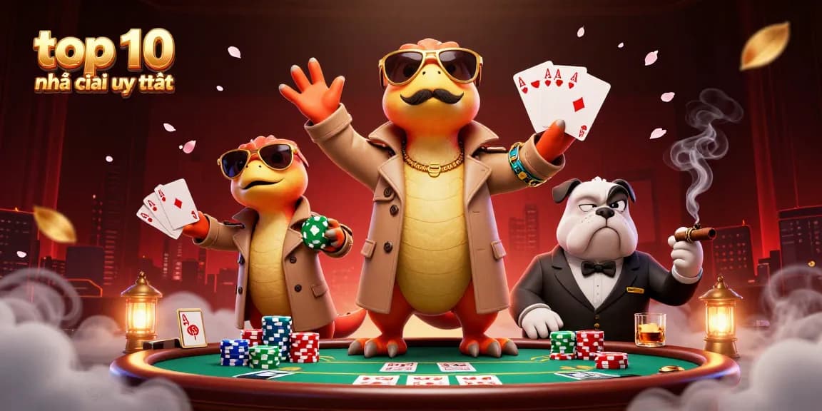 Play poker with top 10 nhà cái uy tín while hilarious cartoon raptors disguise as a tall person.