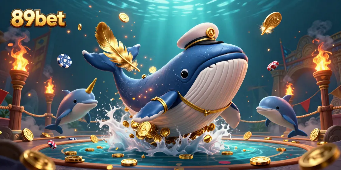 Experience thrilling wins with 89bet in this vibrant underwater casino scene filled with joy and treasures.