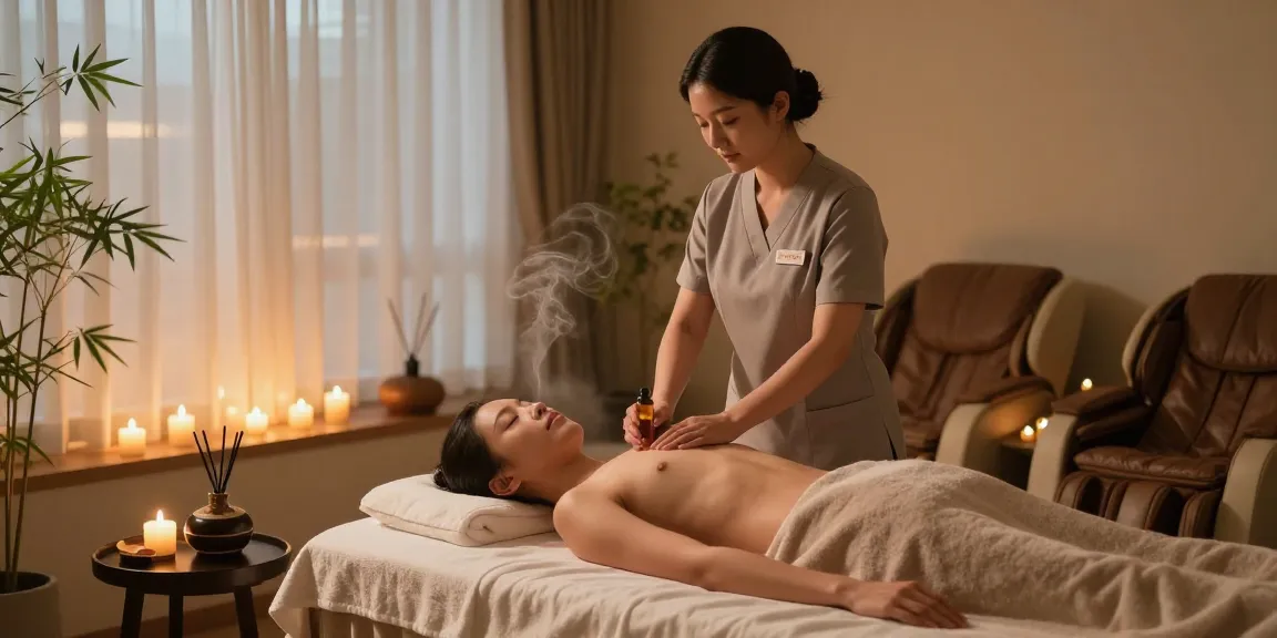 Experience a serene 강남출장마사지 therapy session in a tranquil wellness spa environment.