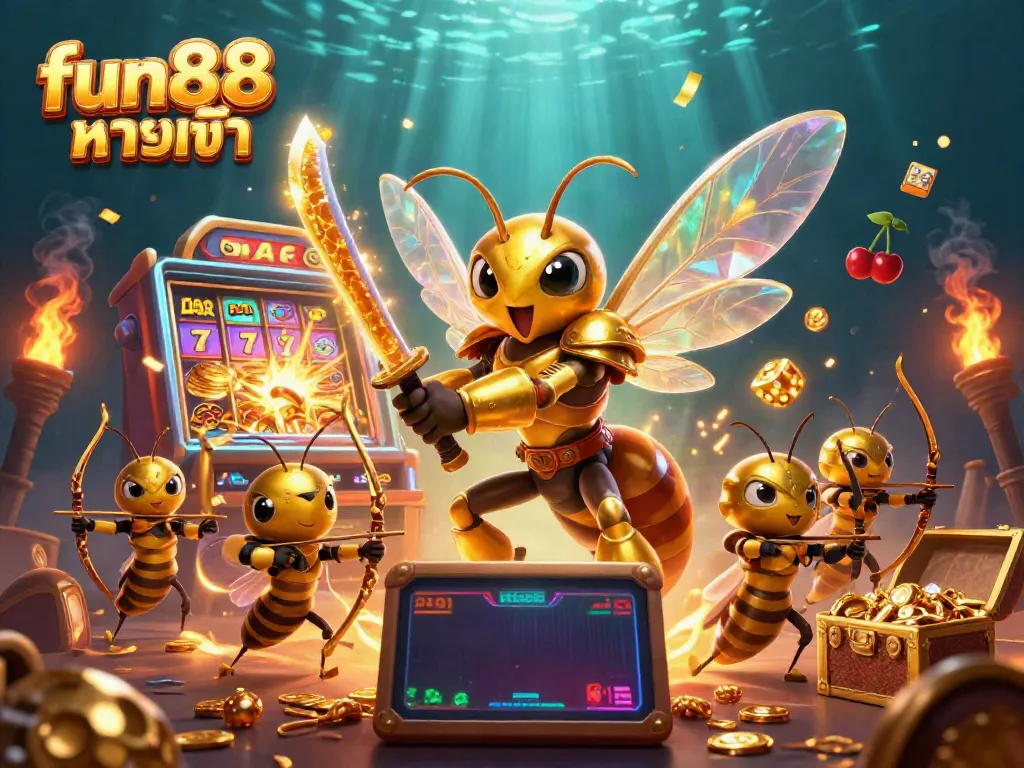 Spin and win at fun88 ทางเข้า with dynamic characters and vibrant casino activities.