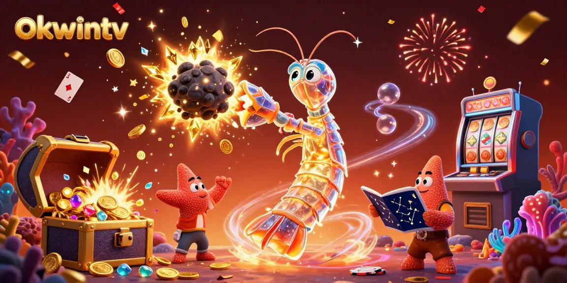 Experience the excitement of okwintv with a galactic samurai and vibrant casino elements.