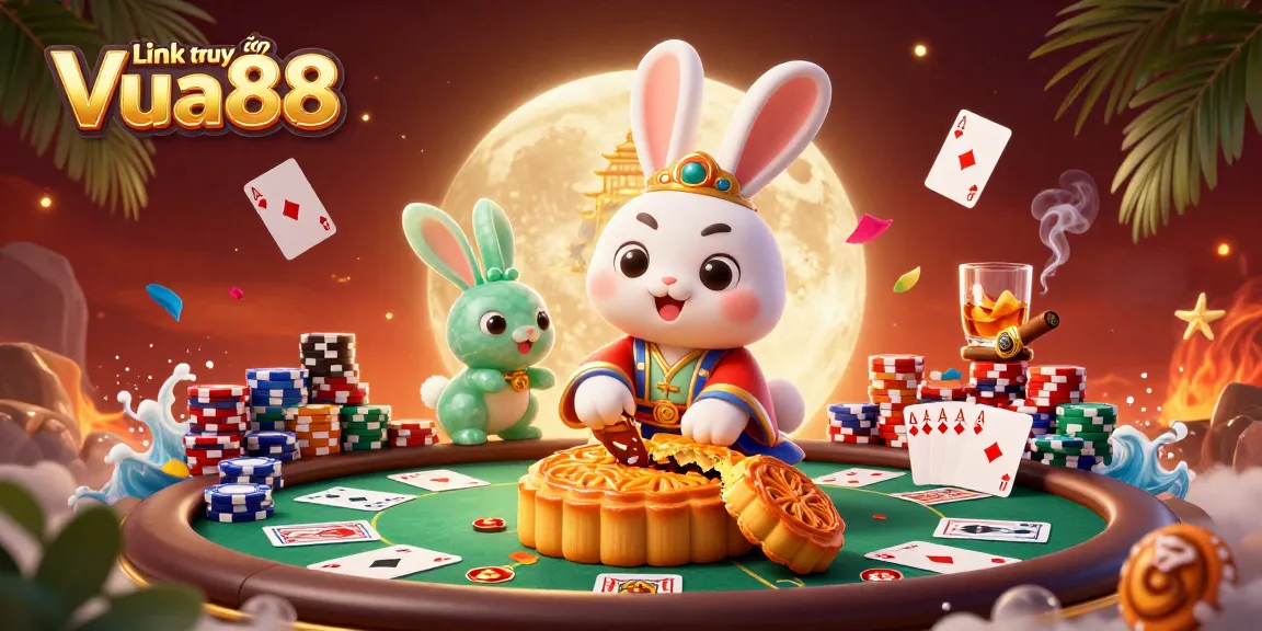 Engage in thrilling gameplay with the vibrant Link truy cập Vua88 illustration showcasing a dynamic casino scene.