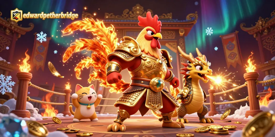 Engage with exciting slots at edwardpetherbridge featuring dynamic scenes of animated warriors in a vibrant casino.