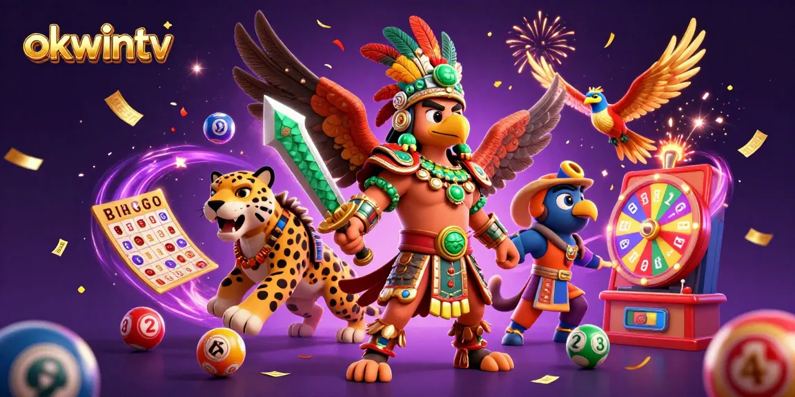 Experience thrilling gaming with okwintv's dynamic casino scene featuring vibrant lottery elements.