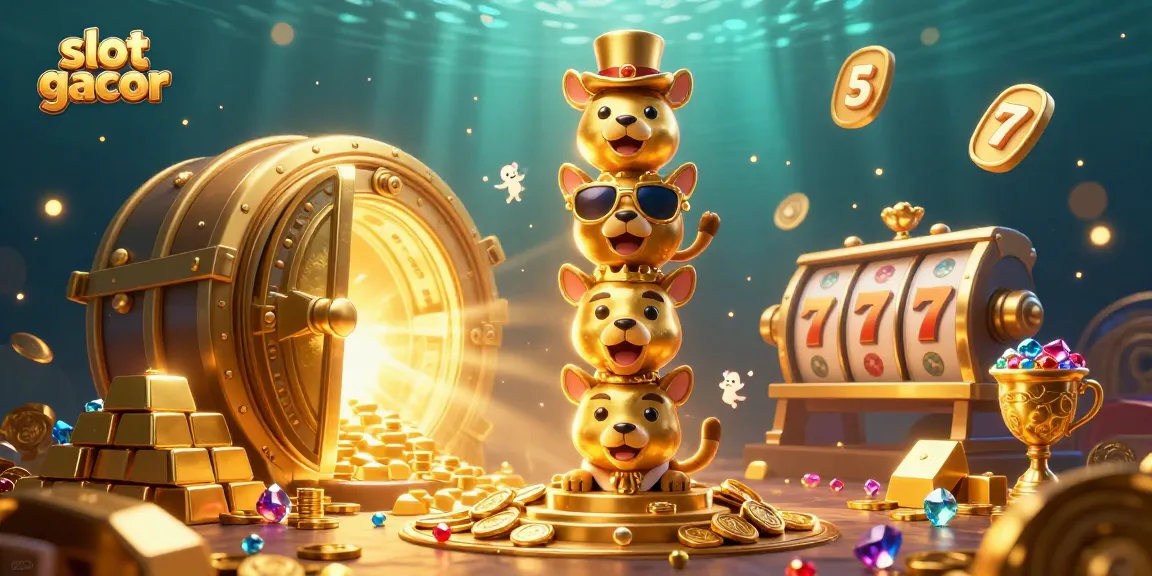 Spin to win with vibrant slot gacor treasures, showcasing dynamic reels and sparkling gems.