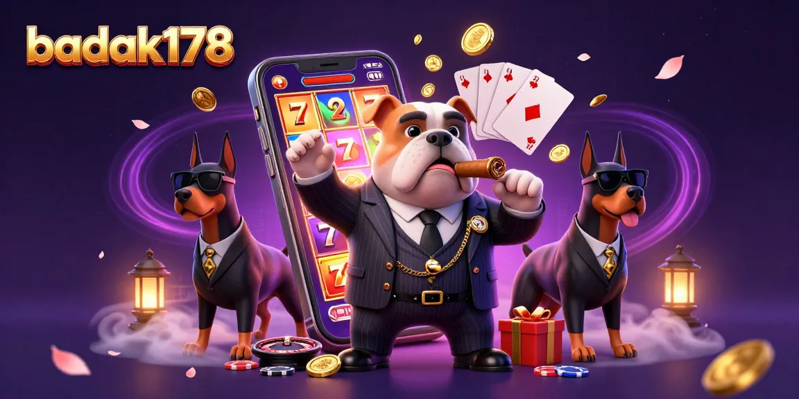 Experience thrilling gameplay with badak178 featuring a mafia bulldog and slots galore!