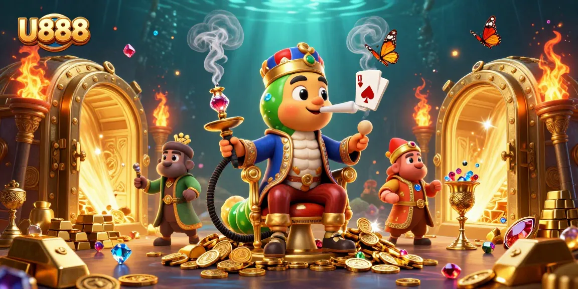Experience the thrill of U888 with a vibrant 3D illustration showcasing an enchanting casino world.