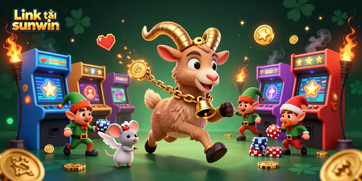 Experience the thrill with the Link tải sunwin in a vibrant casino scene featuring playful characters.