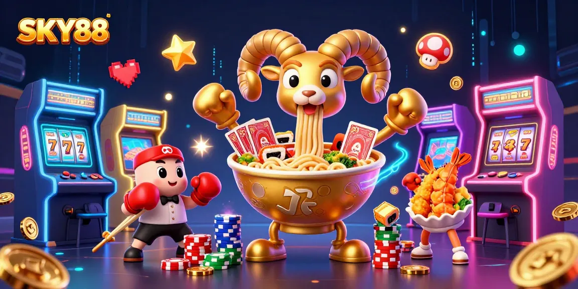 Experience thrilling gameplay with SKY88's exciting 3D casino scene featuring animated characters.