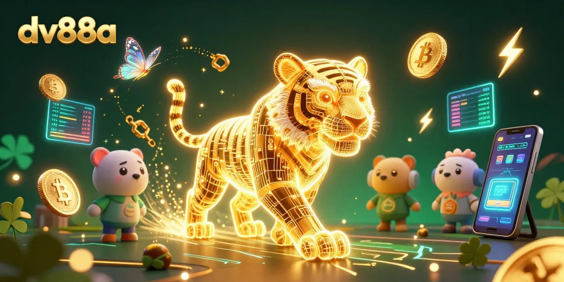 Experience interactive fun with dv88a, where digital elements shine brightly in this vibrant casino scene.