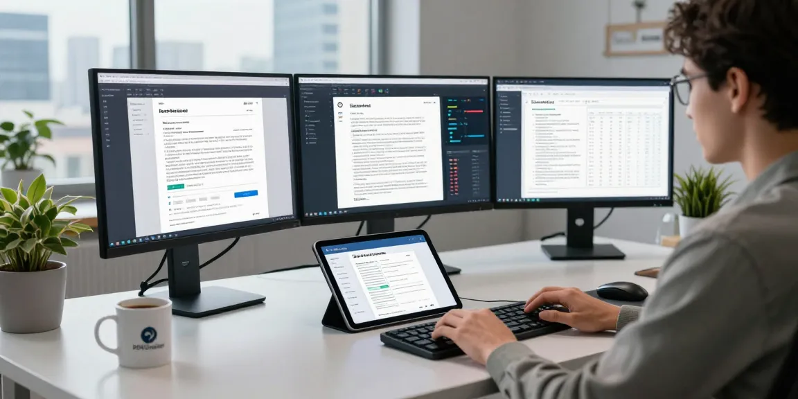 AI software developer detecting fraud receipt with advanced technology in modern workspace environment.