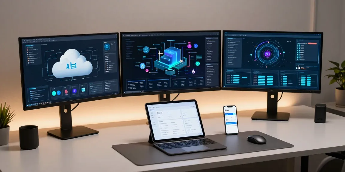 GO8 com innovative technology solutions in a modern developer workspace.