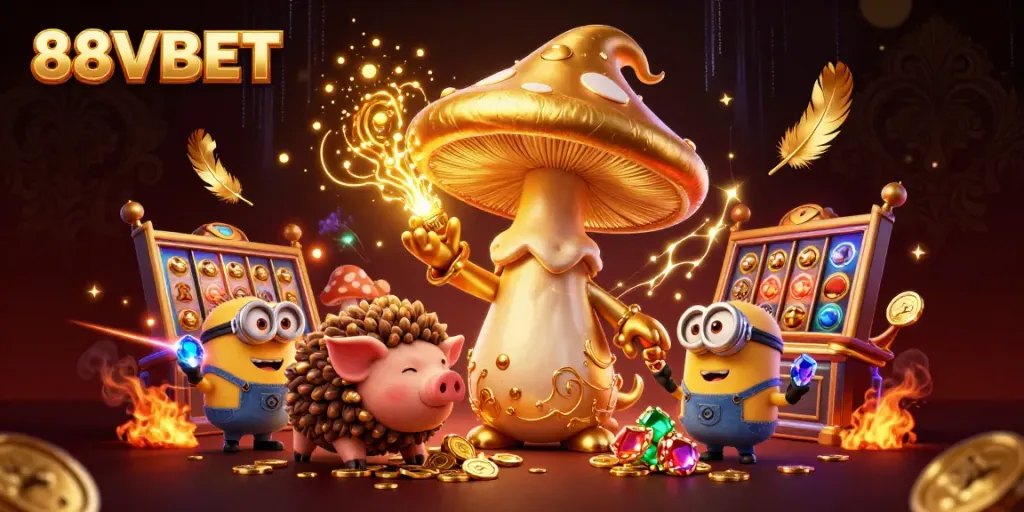 Experience thrilling gold rush gameplay with 88VBET featuring magical wizards and treasure-hunting minions.
