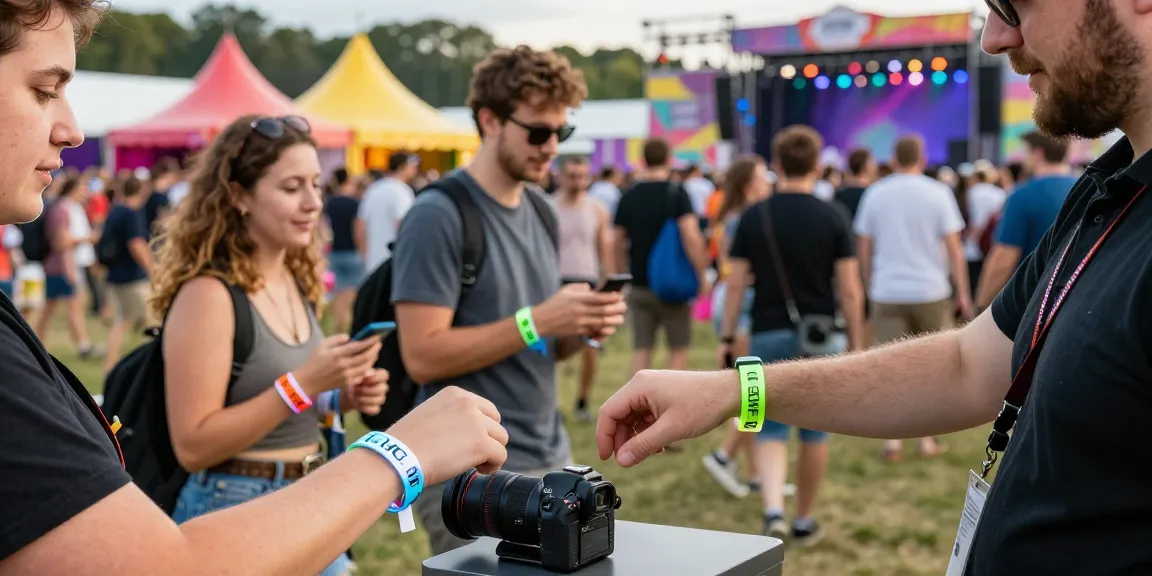 Effortless access control with pulseras digitales para eventos at vibrant festival.