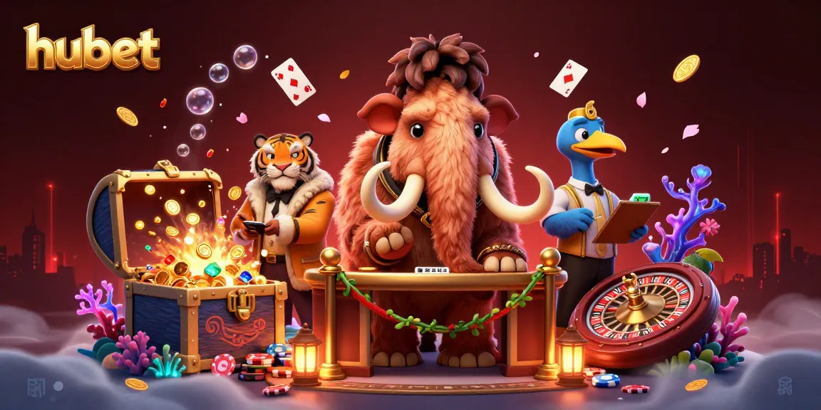 Join the hubet excitement as a woolly mammoth bouncer checks IDs at a dynamic casino entrance.