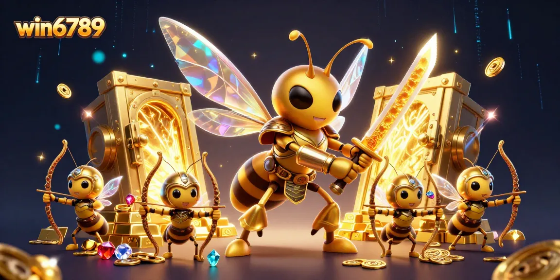 Engage with thrilling action at win6789, where a golden hornet samurai guards treasure and epic gaming.