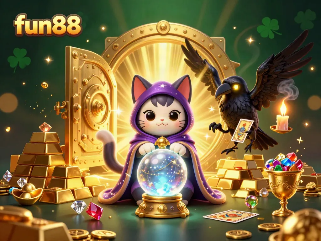 Experience fun88's dynamic online casino action with mystic characters and gems.