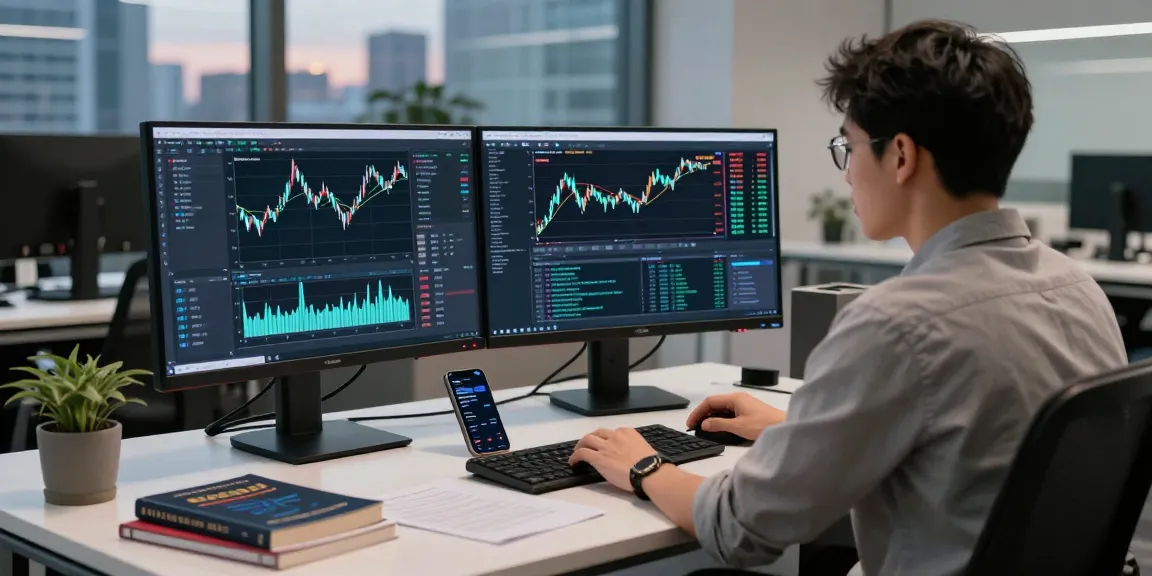 Developer integrating the currency pair historical Kline API in a sophisticated trading platform workspace with live forex charts.