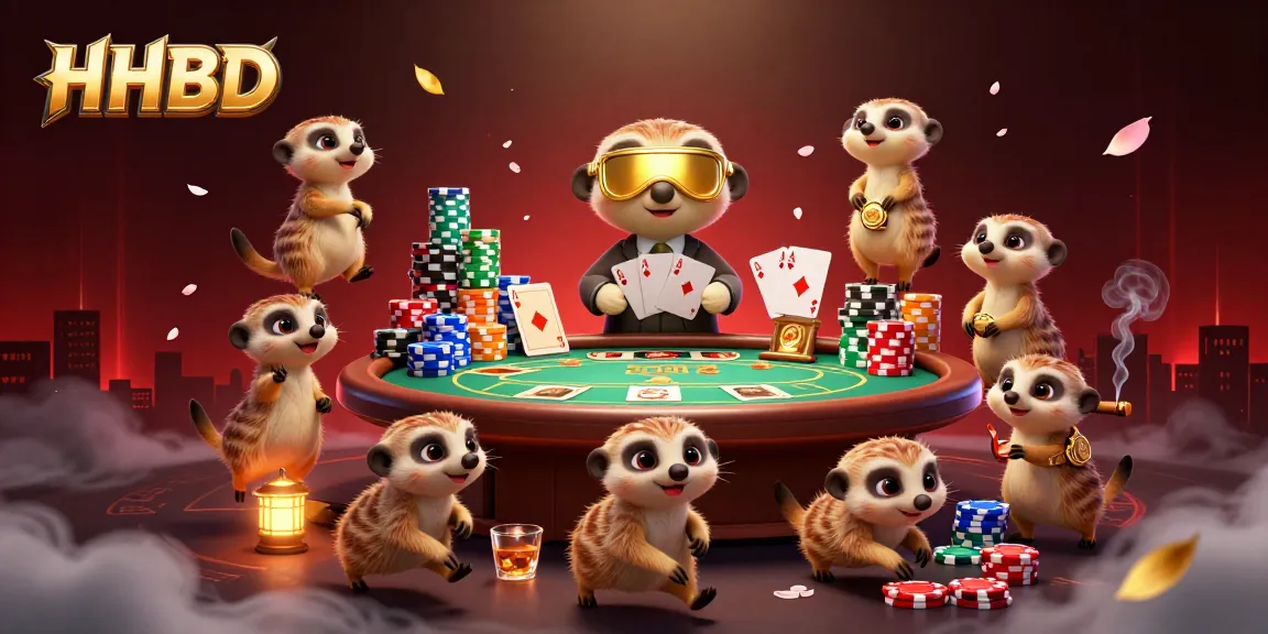 Experience thrilling gameplay at HHBD with meerkats managing an exciting casino scene.