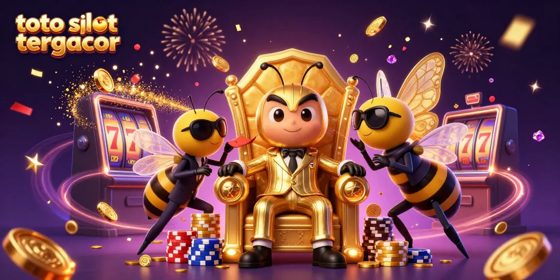 Experience thrilling gameplay with toto slot tergacor, showcasing a vibrant casino scene with colorful slot machines and characters.