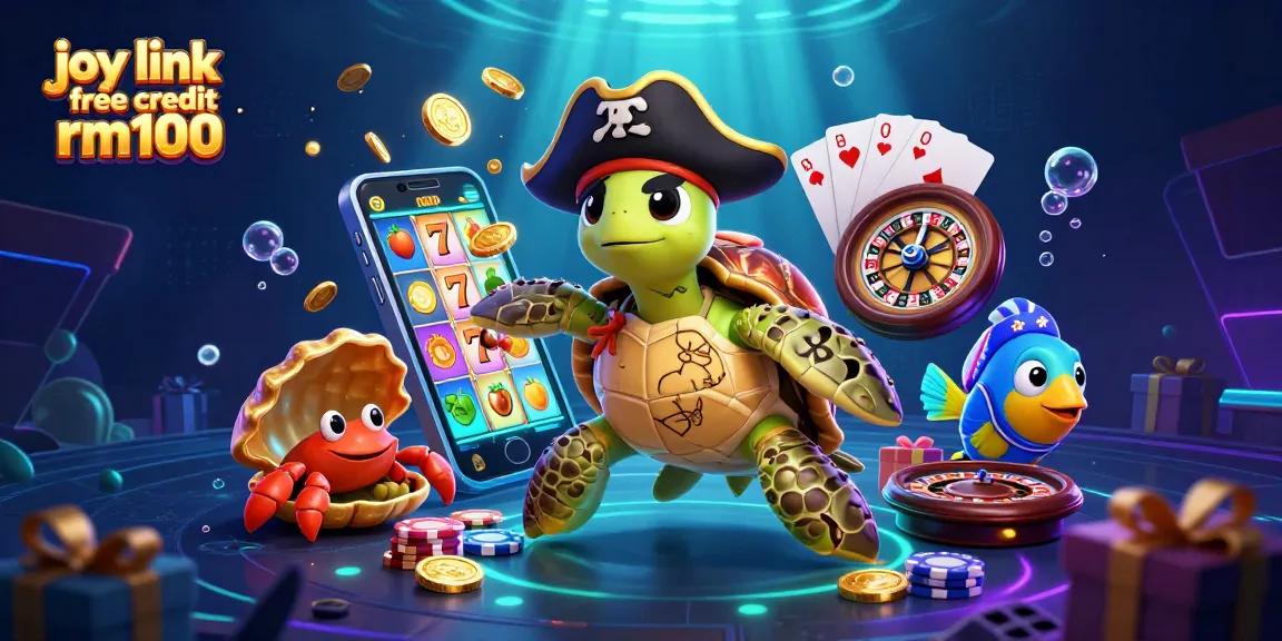 Engage with joy link free credit rm100 to spin slot reels surrounded by treasure and vibrant sea creatures.