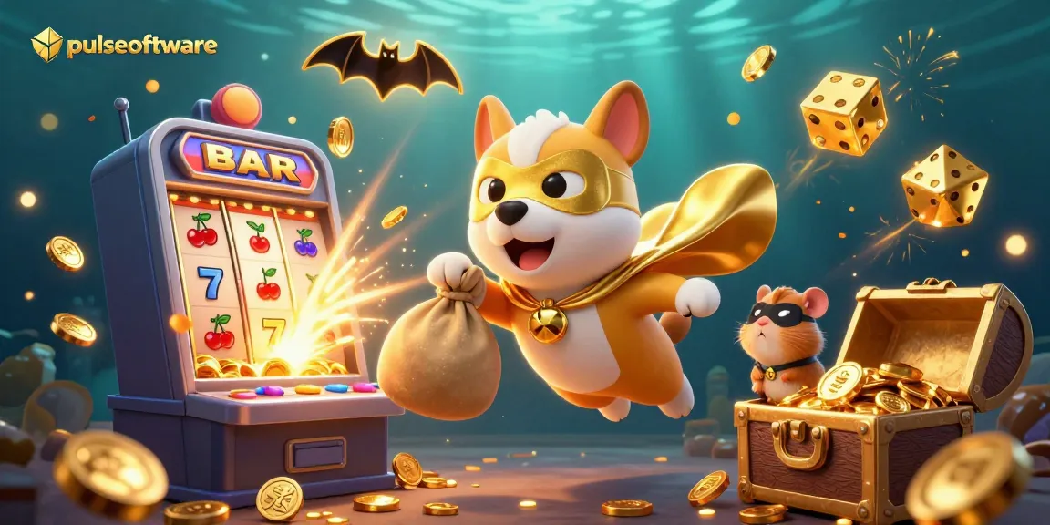 Experience the thrilling world of pulsesoftware with our cartoon dog hero and casino riches!
