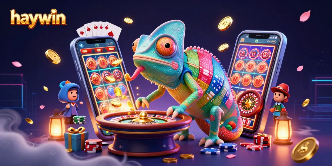 Experience excitement at Haywin's casino with vibrant slot games and lively gaming elements.