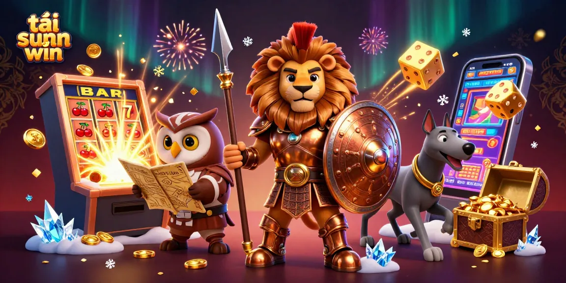Spin the slots and win with tải sun win's dynamic gaming experience in this vibrant scene.