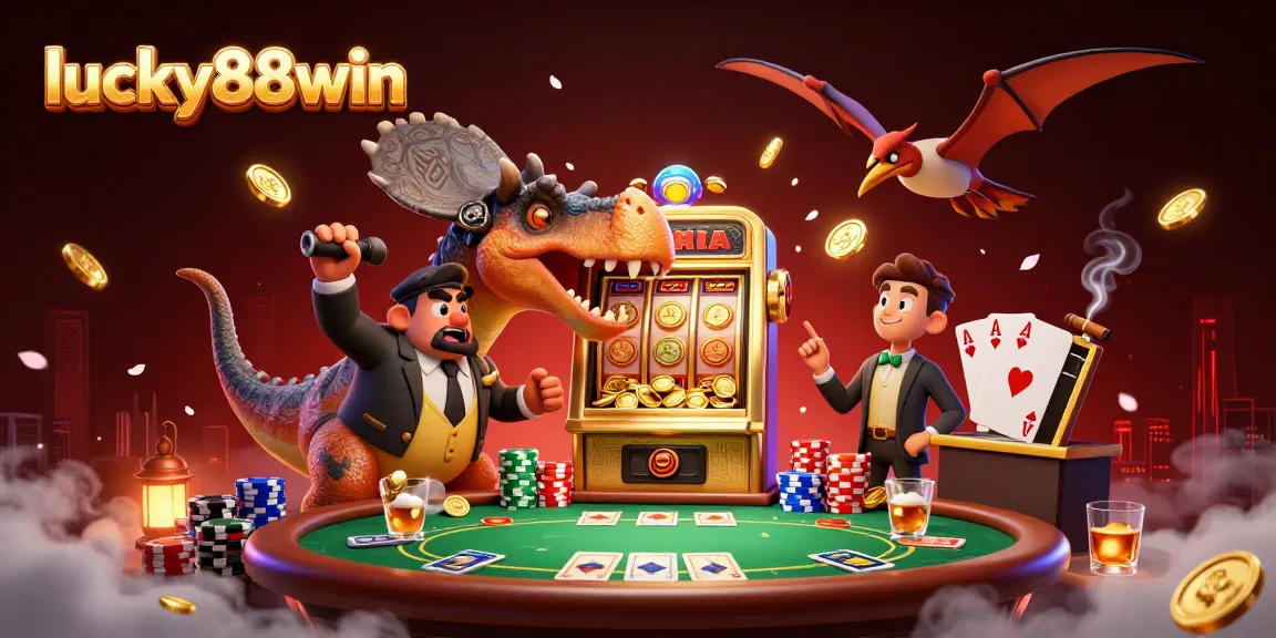 Experience endless excitement at lucky88win with a pachycephalosaurus jackpot celebration in an immersive casino scene.