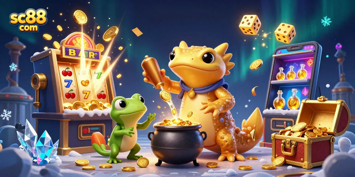 Experience slot gaming thrills with sc88 com featuring a golden salamander alchemist and dynamic casino action.