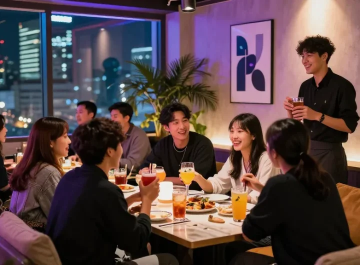 하루이야기, 강남 유흥알바 정보 공유하는 현대적인 도시 라운지 모습