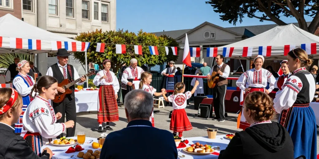 Community event celebrating Polish culture in San Francisco at https://www.sfpol.com/ with vibrant activities and traditional music.