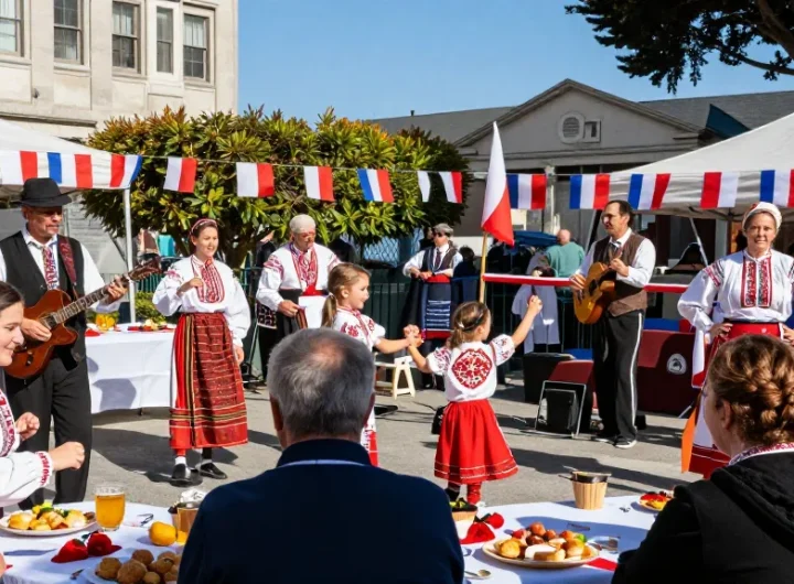 Community event celebrating Polish culture in San Francisco at https://www.sfpol.com/ with vibrant activities and traditional music.