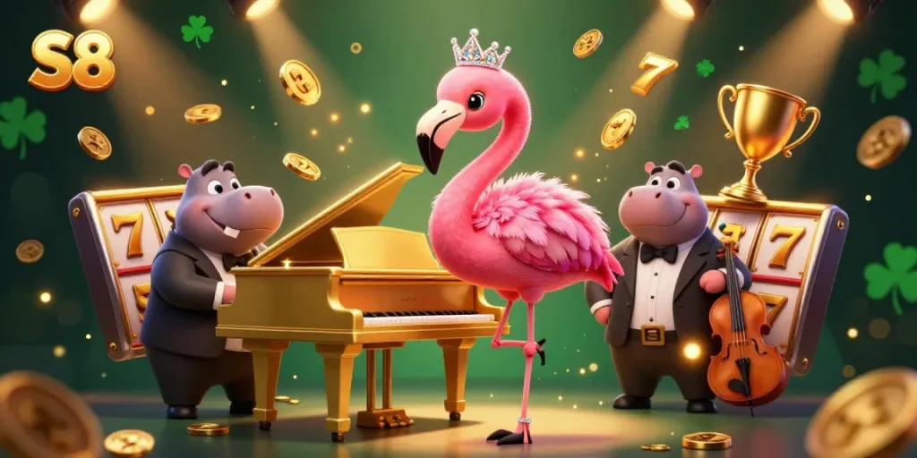 S8 engages players with vibrant slots and jackpots, featuring colorful 3D casino vibes.