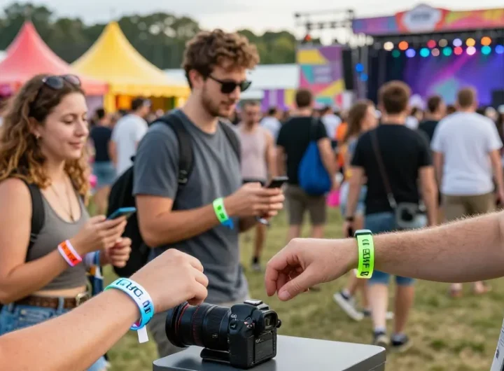 Effortless access control with pulseras digitales para eventos at vibrant festival.