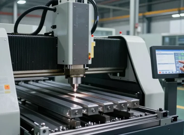 CNC press brake machine in a high-tech industrial environment showcasing advanced bending technology and automation solutions.